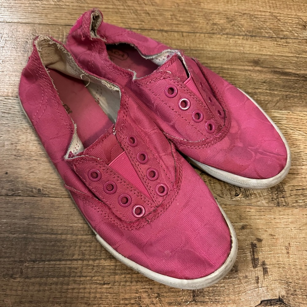 Women’s Coach Katie slip on sneakers, pink, size 7